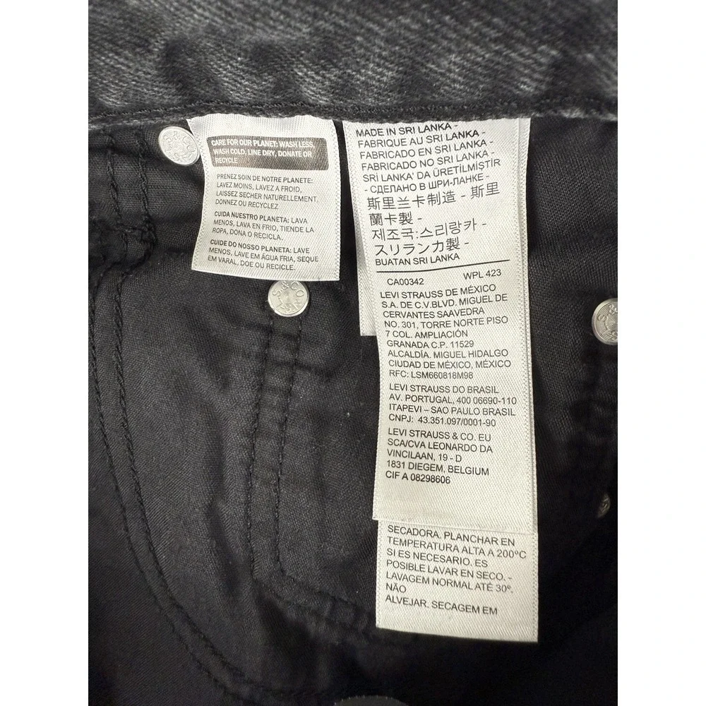 Levi Silvertab Black Jeans Women's Sz 28x31‎ Distressed Skateboard Grunge Baggy